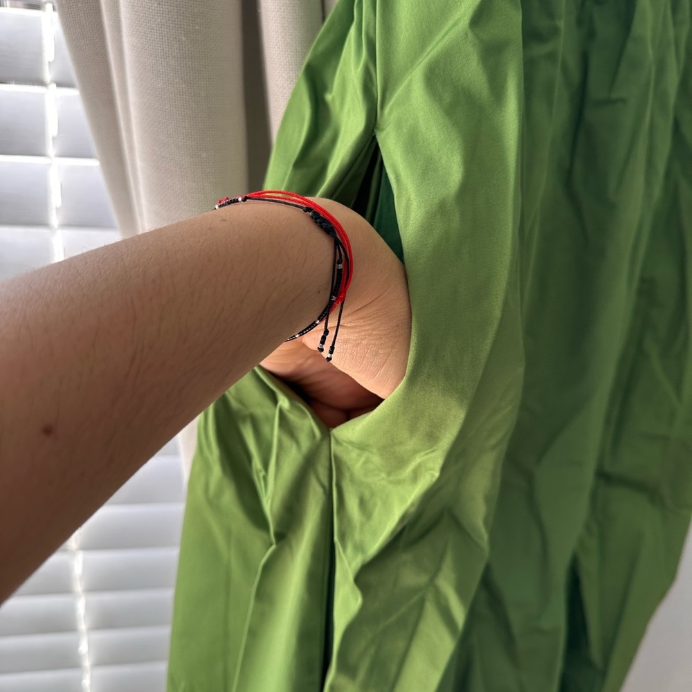 Green Ruffle Strap Sundress - Picture 6 of 10